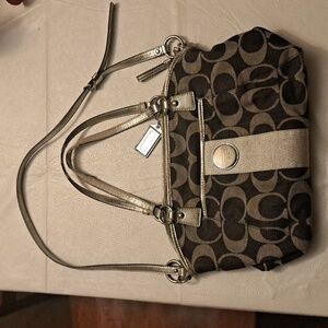 Large Denim Coach Purse